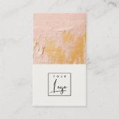 Classy Bush Pink Gold Öl Farbe Textur Logo Visitenkarte (Vorderseite)