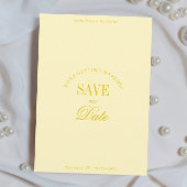 Classy Butter Yellow Elegant Save the Date Card