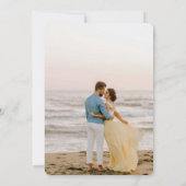 Classy Butter Yellow Elegant Save the Date Card (Rückseite)