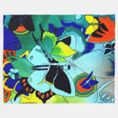 Classy Butterfly Collage Springtime-Fleece Fleecedecke (Vorderseite (Horizontal))