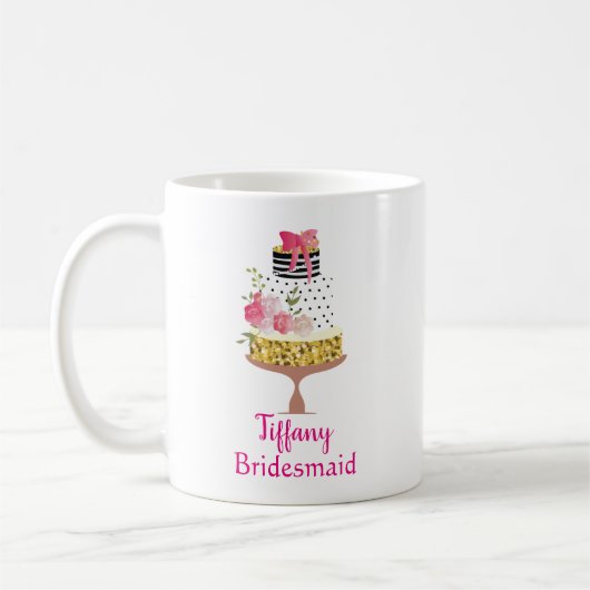 Classy Cake Bridesmaid Kaffeetasse (Links)