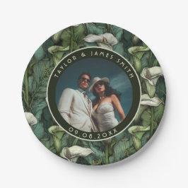 Classy Calle Lilies Tellers für Hochzeitsfeier Pappteller