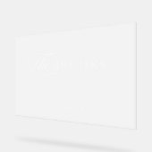 Classy Calligraphic Translucent Wedding Acrylschild (Winkel)