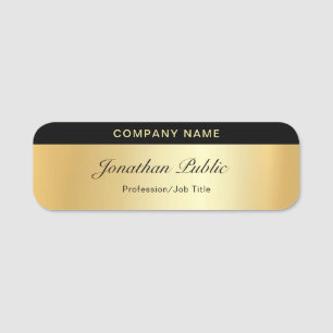 Classy Calligraphy Script Gold Template Elegant Namensschild