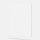 Classy Calligraphy Semi Transparent Wedding Acrylschild (Winkel)