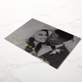 Classy Calligraphy Wedding Foto Vielen Dank Folieneinladung (Gedreht)