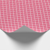 Classy Candy Pink Red White Karo Pattern Geschenkpapier (Ecke)