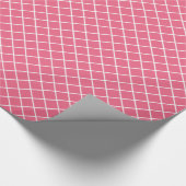 Classy Candy Pink Red White Karo Pattern Geschenkpapier (Ecke)