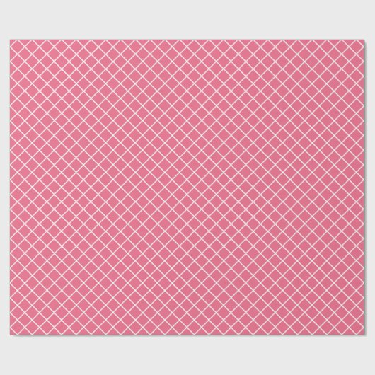 Classy Candy Pink Red White Karo Pattern Geschenkpapier (Flach)