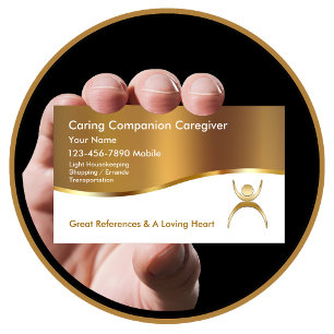 Classy Caregiver Business Cards Visitenkarte