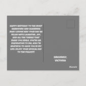 Classy Cat Birthday Card für ihn Postkarte (Rückseite)