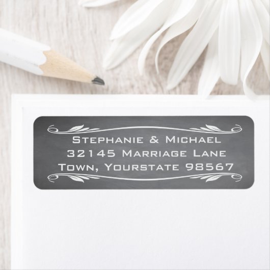 Classy Chalkboard Addres Labels (Insitu)