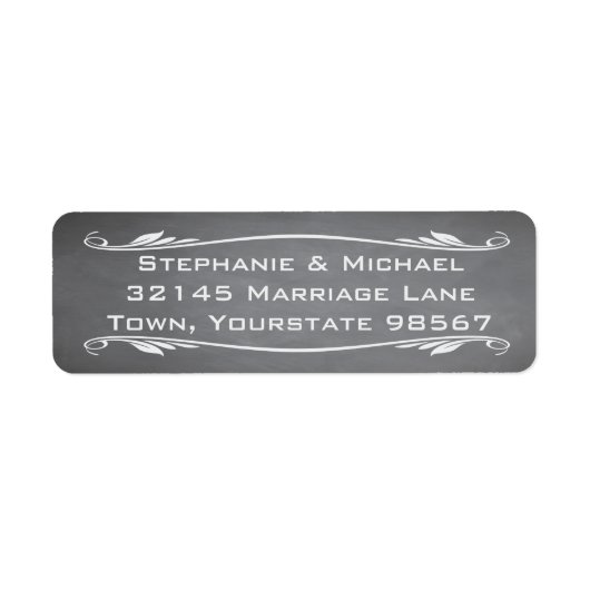 Classy Chalkboard Addres Labels (Vorne)