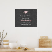 Classy Chalkboard Wedding Fotos Hashtag Sign Poster (Küche)
