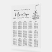 Classy Champagne Tower Wedding Chart Acrylschild (Winkel)