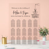 Classy Champagne Tower Wedding Chart Acrylschild (Hochzeit)