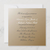 Classy Champagner Brillen Hochzeit Einladung (Rückseite)