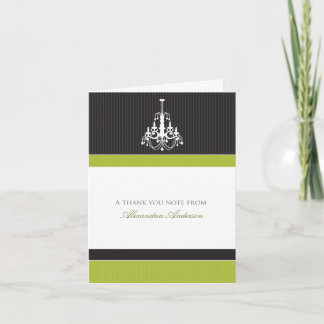 Classy Chandelier Custom Danke-Card (Limon) Dankeskarte