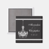 Classy Chandelier Gastgeschenk Hochzeit Magnet (we (Vorderseite/Rückseite)