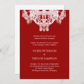 Classy Chandelier Hochzeit Einladungen (Vorne/Hinten)