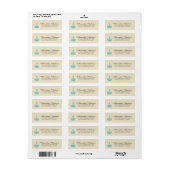 Classy Chandelier Return Address Label (aqua) (Vorne)
