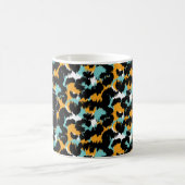 Classy Cheetah Print Splash Aqua Monogram Custom Verwandlungstasse (Mittel)