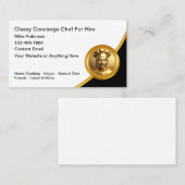 Classy Chef Home Cook Cooking Meals Visitenkarte (Vorne/Hinten)