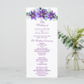Classy Chic Clematis Hochzeitsprogramm Programm (Stehend Vorderseite)