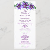 Classy Chic Clematis Hochzeitsprogramm Programm (Vorderseite)