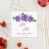 Classy Chic Clematis Wedding Serviette (Beispiel)