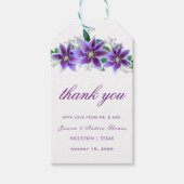 Classy Chic Clematis Wedding Vielen Dank Geschenkanhänger (Vorderseite)
