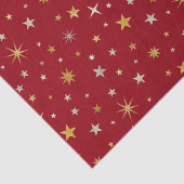 Classy Chic Elegant Gold Silver Red Christmas Star Seidenpapier (Ausschnitt)