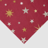 Classy Chic Elegant Gold Silver Red Christmas Star Seidenpapier (Detail)