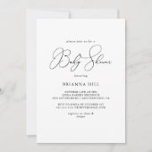 Classy Chic Minimalistisch Baby Dusche Einladung (Vorderseite)