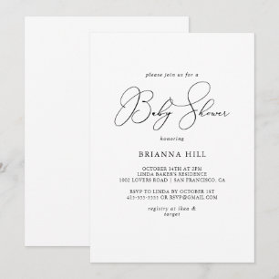 Classy Chic Minimalistisch Baby Dusche Einladung