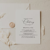 Classy Chic Minimalistisch Christening Einladung