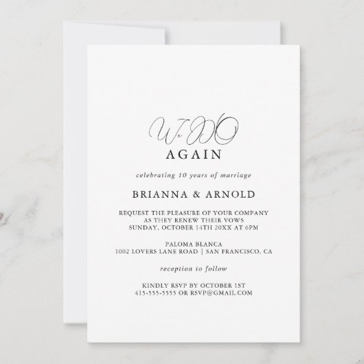 Classy Chic Minimalistisch machen wir wieder neu Einladung (Vorderseite)