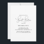 Classy Chic Minimalistisch Sweet 16 Geburtstagspar Einladung<br><div class="desc">Diese schicke,  minimalistisch-süße 16-Geburtstagsfeier lädt zu einem rustikalen Geburtstag ein. Das einfache und elegante Design zeichnet sich durch klassische und extravagante Schriftzeichen in Schwarz und Weiß aus.</div>