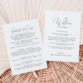 Classy Chic Minimalistisch Wedding Willkommensbrie