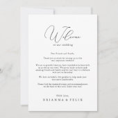 Classy Chic Minimalistisch Wedding Willkommensbrie (Vorderseite)