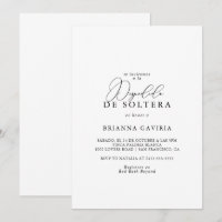 Classy Chic Minimalistisches Spanisches Brautparty