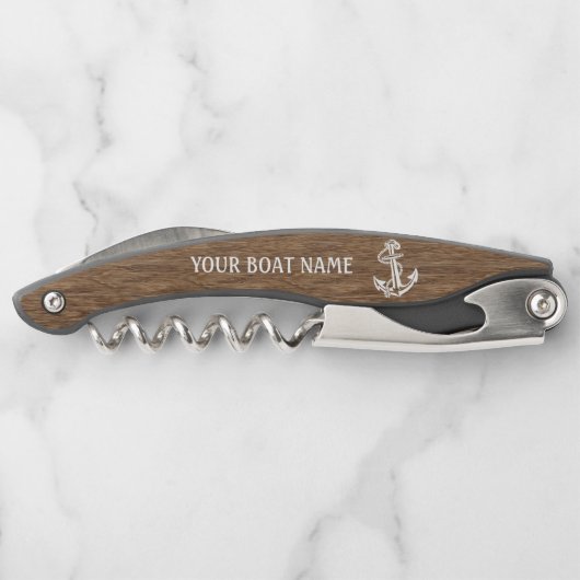 Classy Chic Summer Boat Nautical Maritime Anchor Kellnermesser (Rückseite)