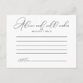 Classy Chic Wedding Advice Card Postkarte (Vorderseite)