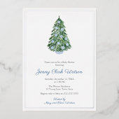 Classy Chinoiserie Weihnachtsdusche für Junge Folieneinladung (Vorderseite)