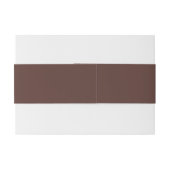 Classy Chocolate Brown Cream Old Money Wedding Einladungsbanderole (Rückseitenbeispiel)
