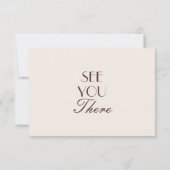 Classy Chocolate Brown Old Money QR Code Wedding RSVP Karte (Rückseite)