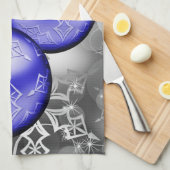 Classy Christmas Blue Silver Grau Küchentuch (Viertel Falte)