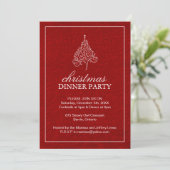 Classy Christmas Party Invitation Einladung (Stehend Vorderseite)