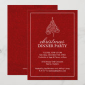 Classy Christmas Party Invitation Einladung (Vorne/Hinten)