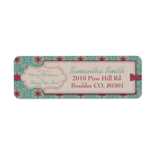 Classy Christmas Return Label (Vorne)